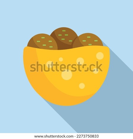 Falafel pita icon flat vector. Arabic cooking. Vegan fresh
