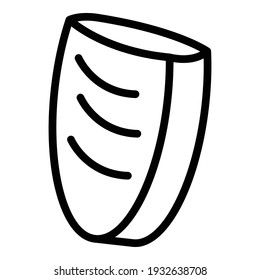 Falafel pita icon. Outline falafel pita vector icon for web design isolated on white background