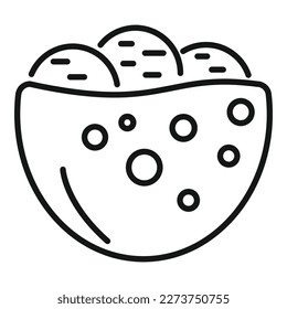 Falafel pita icon outline vector. Arabic cooking. Vegan fresh