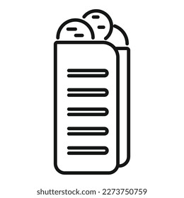 Falafel pita icon outline vector. Arabic cooking. Fresh pocket