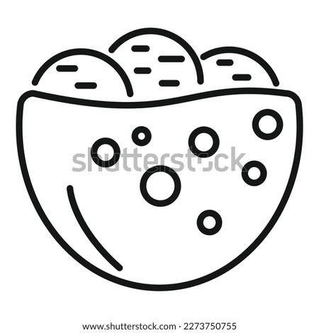 Falafel pita icon outline vector. Arabic cooking. Vegan fresh