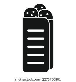 Falafel pita icon simple vector. Arabic cooking. Fresh pocket