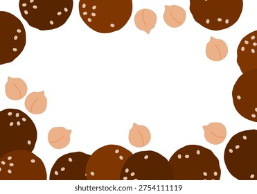 Falafel Restaurant. Falafel frame for falafel restaurants. Background with Falafel ball. Traditional Middle Eastern food. Middle Eastern Cuisine. Arabic Israel Vegetarian Healthy Fast Food. Jewish Street Food