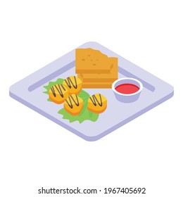 Falafel restaurant icon. Isometric of Falafel restaurant vector icon for web design isolated on white background