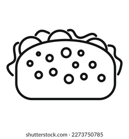 Falafel sandwich icon outline vector. Cooking vegan. Cucumber food