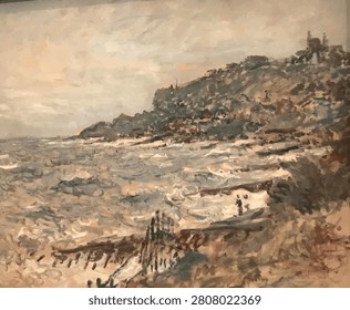 Falaise de Sainte-Adresse - vector illustration