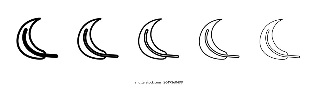falcate icon Flat design on isolated background
