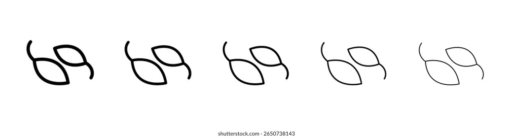 falcate icon flat illustration set logo