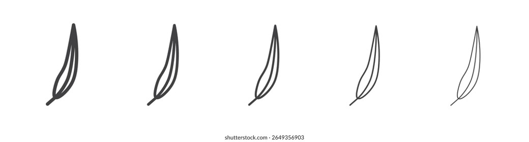 falcate icon Line graphics illustration symbol
