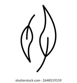 falcate icon Outline isolated logo mark