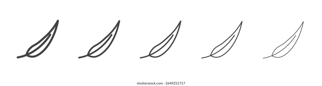 falcate icon simple illustration collection symbol