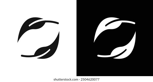 falcate icon Symbol mark in filled style