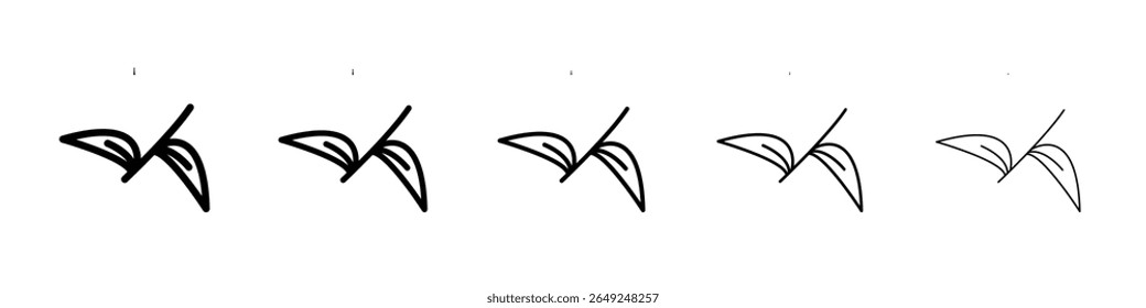 falcate icon thin line outline set or collection