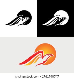 Falcon Bird Eagle Fast Delivery Logistic Logo
