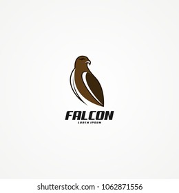 Falcon Bird Icon, Eagle Logo, Hawk Template Design