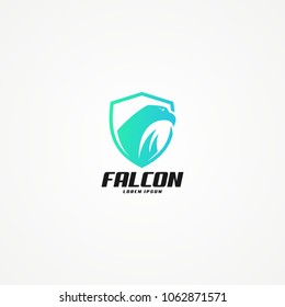 Falcon Bird Icon, Eagle Logo, Hawk Template Design