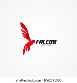 Falcon Bird Icon, Eagle Logo, Hawk Template Design