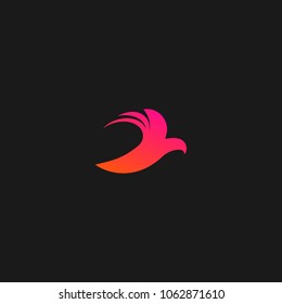 Falcon Bird Icon, Eagle Logo, Hawk Template Design