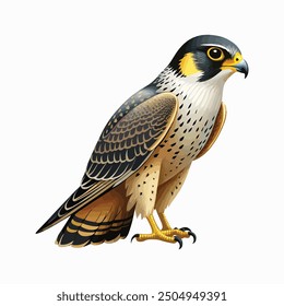 Falcon bird illustration vector design 