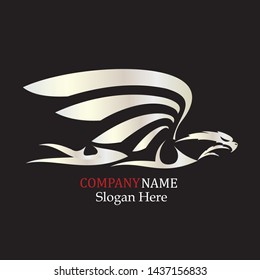 Falcon Bird Logo abstract design vector template. Flying Eagle logotype concept icon