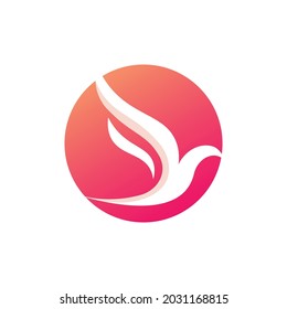 Falcon Bird Logo abstract design vector template. Flying Eagle logotype concept icon.