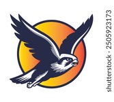 The Falcon Bird Logo Design Illustration vector EPS File is a sleek and dynamic graphic that captures the power and grace of a falcon in flight. Ideal for branding, this vector design 