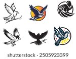 The Falcon Bird Logo Design Illustration Vector EPS File is a sleek and dynamic graphic that captures the power and grace of a falcon in flight. Ideal for branding, this vector design 