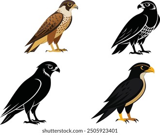 The Falcon Bird Logo Design Illustration Vector EPS File is a sleek and dynamic graphic that captures the power and grace of a falcon in flight. Ideal for branding, this vector design 