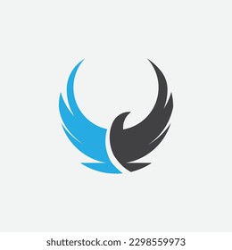 Falcon bird logo design template