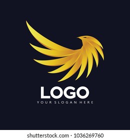 Falcon Bird logo. Eagle Icon vector