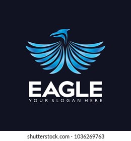 Falcon Bird logo. Eagle Icon vector