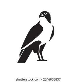 ilustración vectorial de la silueta de ave halcón