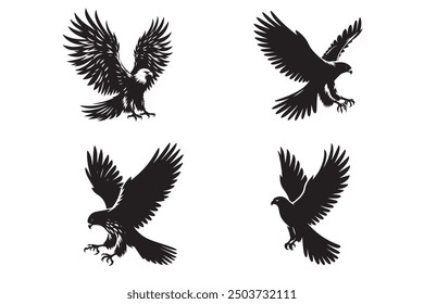 Falcon Bird Silhouette illustration Vector design 4 File