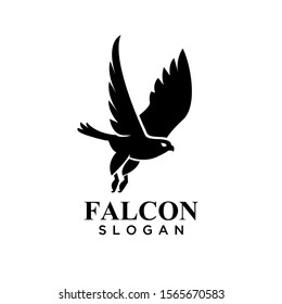 falcon black logo icon design vector illustration