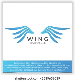 Falcon Blue Wing Logo Template icon logo design app