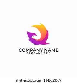 Falcon Concept illustration vector Design template. Suitable for Creative Industry, Multimedia, entertainment, Educations, Shop, and any related business