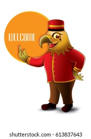 Falcon Concierge Mascot