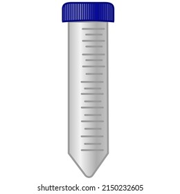 Falcon conical centrifuge test tube 50 ml. Chemistry labaratory equipment. Laboratory glassware