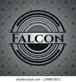 Falcon dark emblem. Retro. Vector Illustration. Detailed.