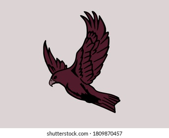 Falcon-Design auf weißem Hintergrund