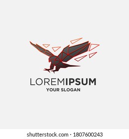 falcon digital outline vector logo