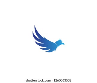 Falcon eagle bird icon logo template vector