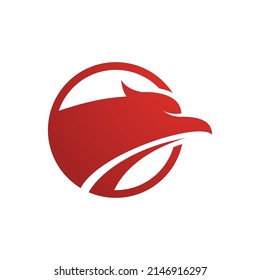 Falcon eagle bird illustration logo design