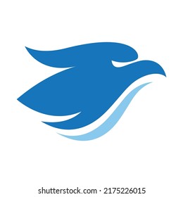 Falcon eagle bird illustration logo design