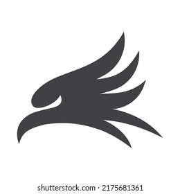 Falcon eagle bird illustration logo design