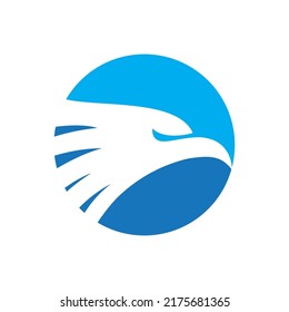 Diseño del logotipo de la ilustración del ave del ave del halcón