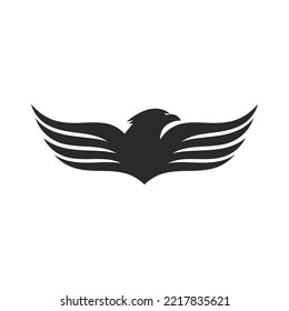 Falcon eagle bird illustration logo design