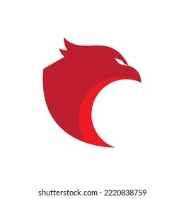 Falcon eagle bird illustration logo design