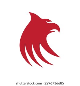 Falcon eagle bird illustration logo design