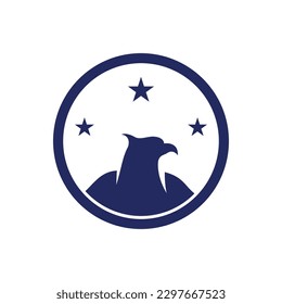 Falcon eagle bird illustration logo design
